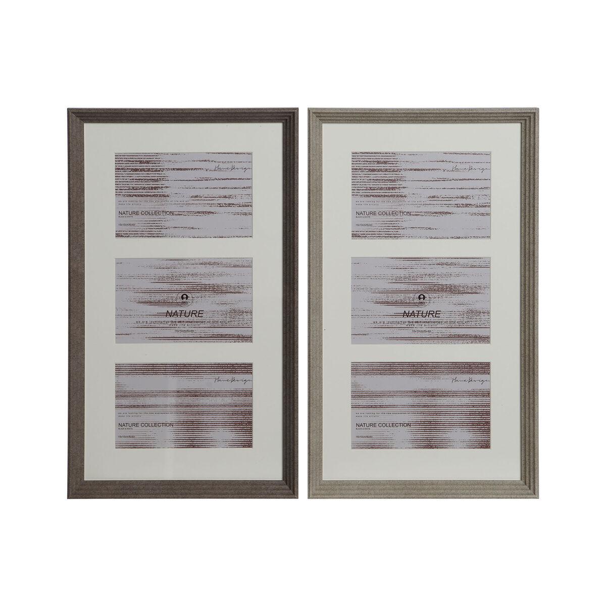 Fotoramme, hvid/brun/grå, Urban - 23 × 3 × 41 cm (sæt á 2)
