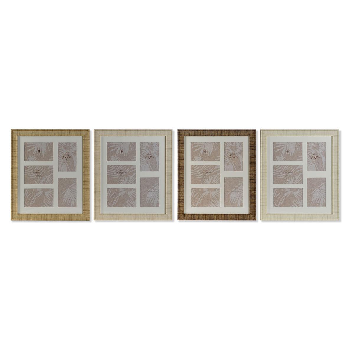 Fotorammer - brun/beige/natur/elfenben, skandinavisk, 34 × 2 × 38 cm (sæt med 4)