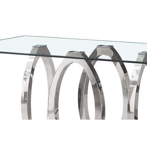 Spisebord Home ESPRIT Stål Hærdet glas 160 x 90 x 76 cm