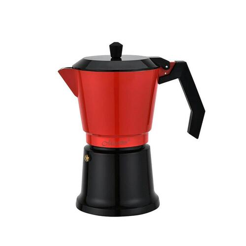 Italiensk Kaffekande Feel Maestro MR-1657-9 Sort Rød Aluminium 450 ml 9 Kopper