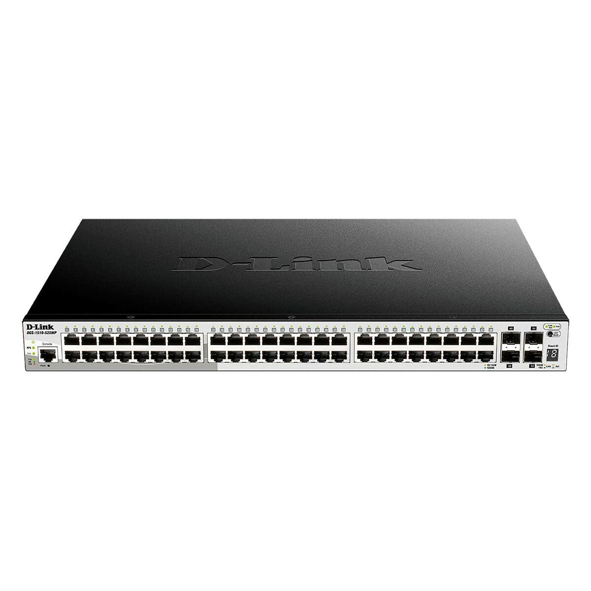 D-Link DGS-1510-52XMP/E switch - 48 porte PoE, sort billede