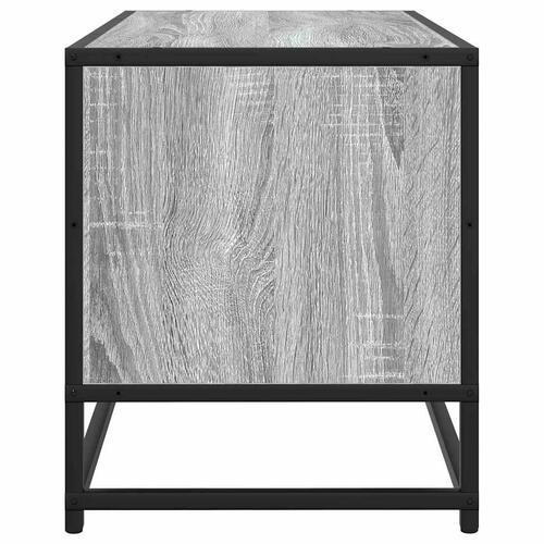 Tv-bord 100x34,5x40 cm konstrueret træ og metal grå sonoma-eg