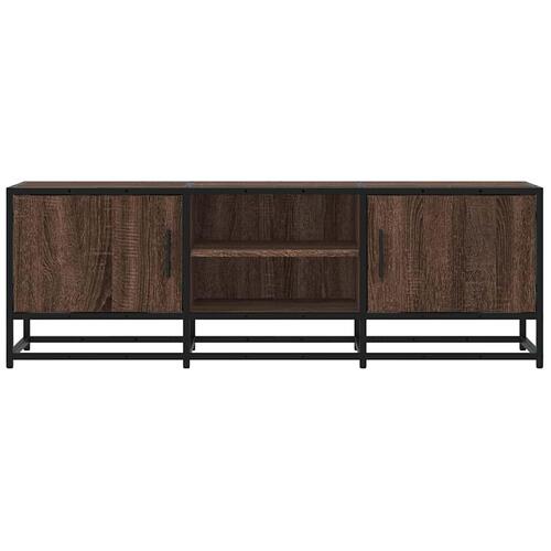 Tv-bord 120x35x41 cm konstrueret træ og metal brun egetræsfarve