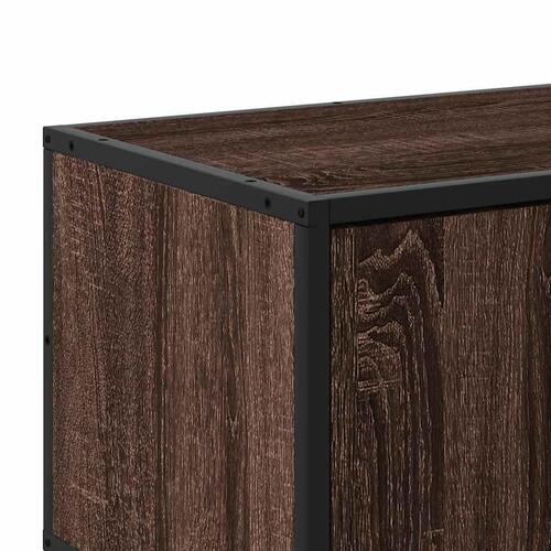 Tv-bord 120x35x41 cm konstrueret træ og metal brun egetræsfarve