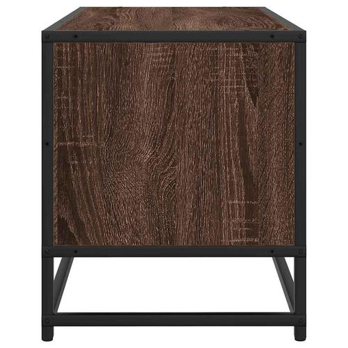 Tv-bord 100x34,5x40 cm konstrueret træ metal brun egetræsfarve