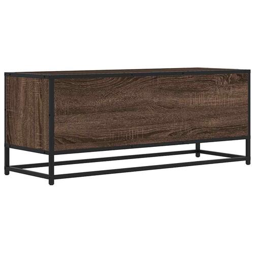 Tv-bord 100x34,5x40 cm konstrueret træ metal brun egetræsfarve