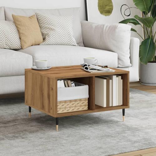 Sofabord 60x50x36,5 cm konstrueret træ kunsteg
