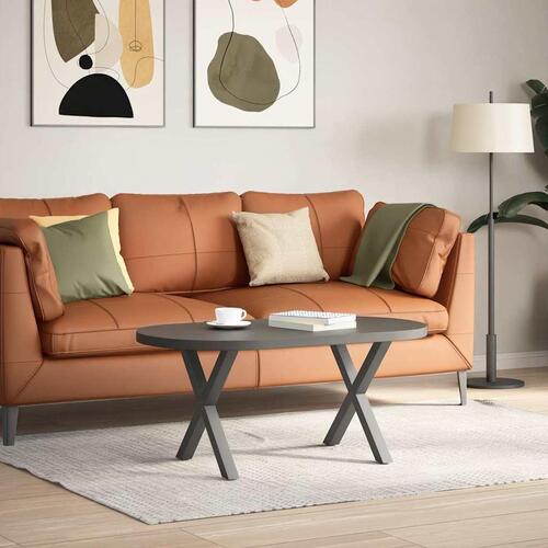 Sofabordben X-formet 2 stk 50x(42-43) cm stål antracitgrå