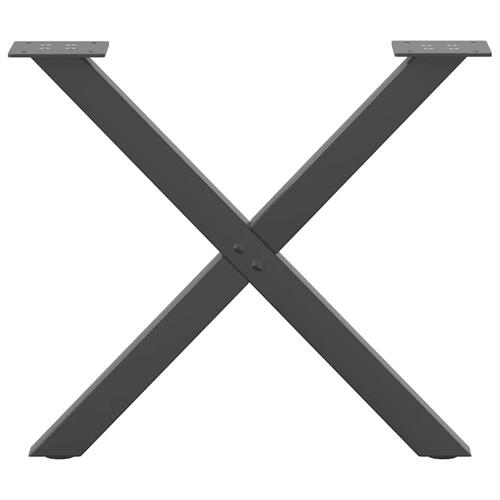 Sofabordben X-formet 2 stk 50x(42-43) cm stål antracitgrå