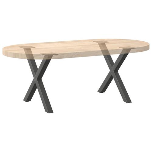 Sofabordben X-formet 2 stk 50x(42-43) cm stål antracitgrå