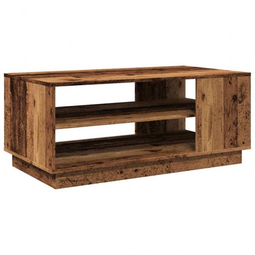 Sofabord 102×55×43 cm i konstrueret træ - antikt trælook