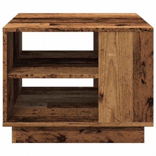Sofabord 55 × 55 × 42 cm i konstrueret træ - antikt trælook