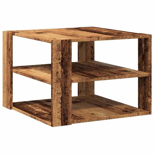 Sofabord 58x58x40 cm konstrueret træ antikt træ