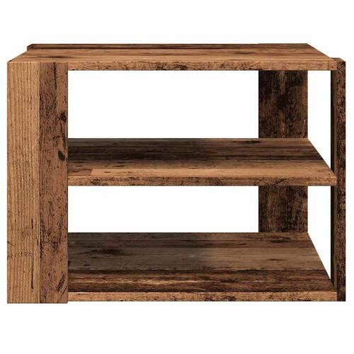 Sofabord 58x58x40 cm konstrueret træ antikt træ