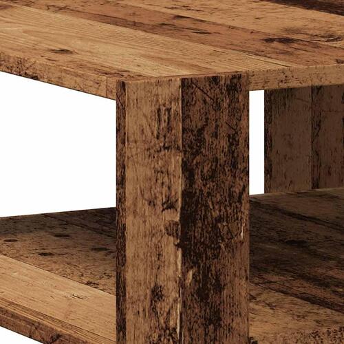 Sofabord 58x58x40 cm konstrueret træ antikt træ