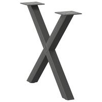 Sofabordben X-formet 2 stk 60x(42-43) cm stål antracitgrå