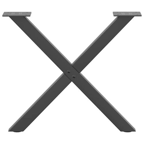 Sofabordben X-formet 2 stk 60x(42-43) cm stål antracitgrå