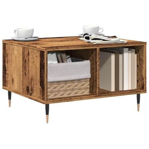 Sofabord 60x50x36,5 cm konstrueret træ antikt trælook