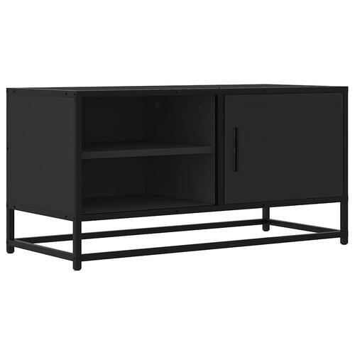 Tv-bord 80x34,5x40 cm konstrueret træ og metal sort
