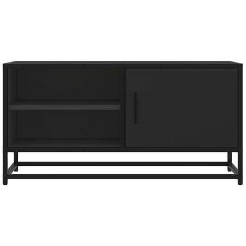 Tv-bord 80x34,5x40 cm konstrueret træ og metal sort