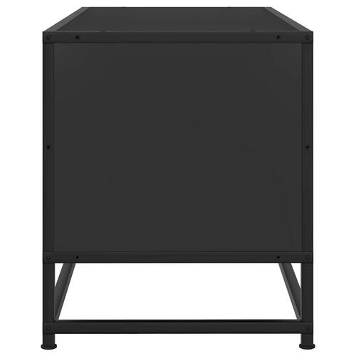 Tv-bord 80x34,5x40 cm konstrueret træ og metal sort