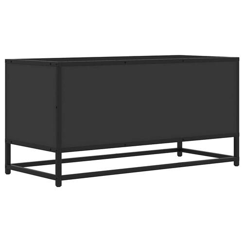 Tv-bord 80x34,5x40 cm konstrueret træ og metal sort