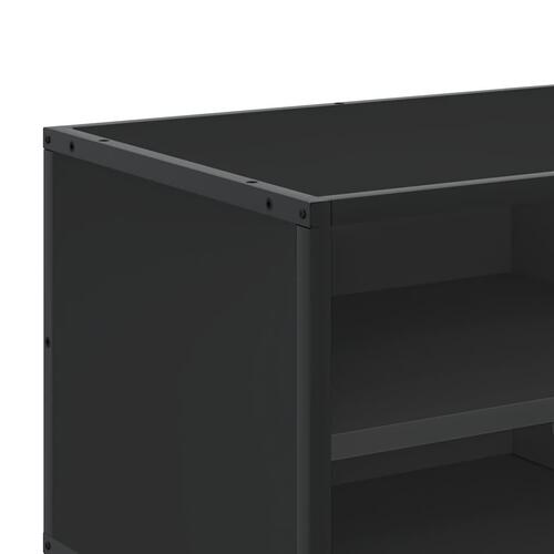 Tv-bord 80x34,5x40 cm konstrueret træ og metal sort