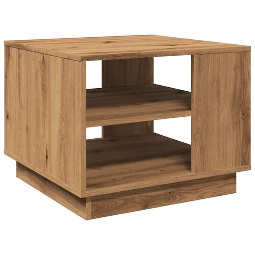 Sofabord 55x55x42 cm konstrueret træ kunsteg