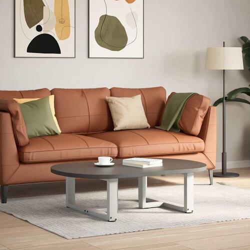Sofabordben T-formet 2 stk 70x25x(30-31) cm stål hvid