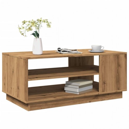Sofabord 102x55x43 cm konstrueret træ kunsteg