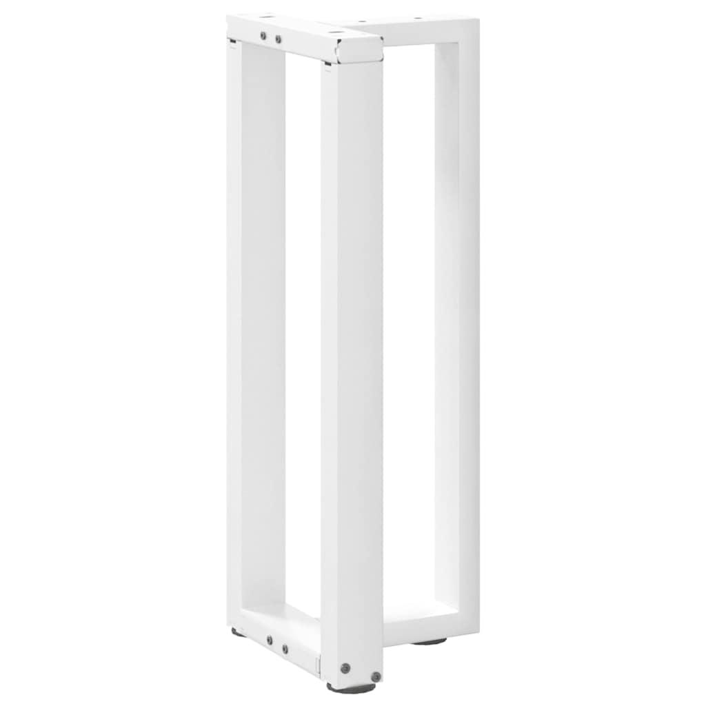 Konsolbordsben T-formet 2 stk 25x28x(72-73) cm stål hvid