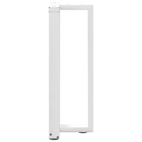 Konsolbordsben T-formet 2 stk 25x28x(72-73) cm stål hvid