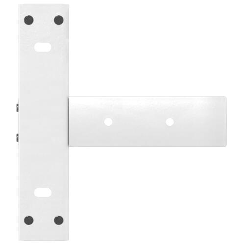 Konsolbordsben T-formet 2 stk 25x28x(72-73) cm stål hvid