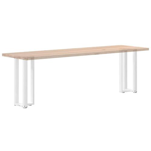 Konsolbordsben T-formet 2 stk 25x28x(72-73) cm stål hvid