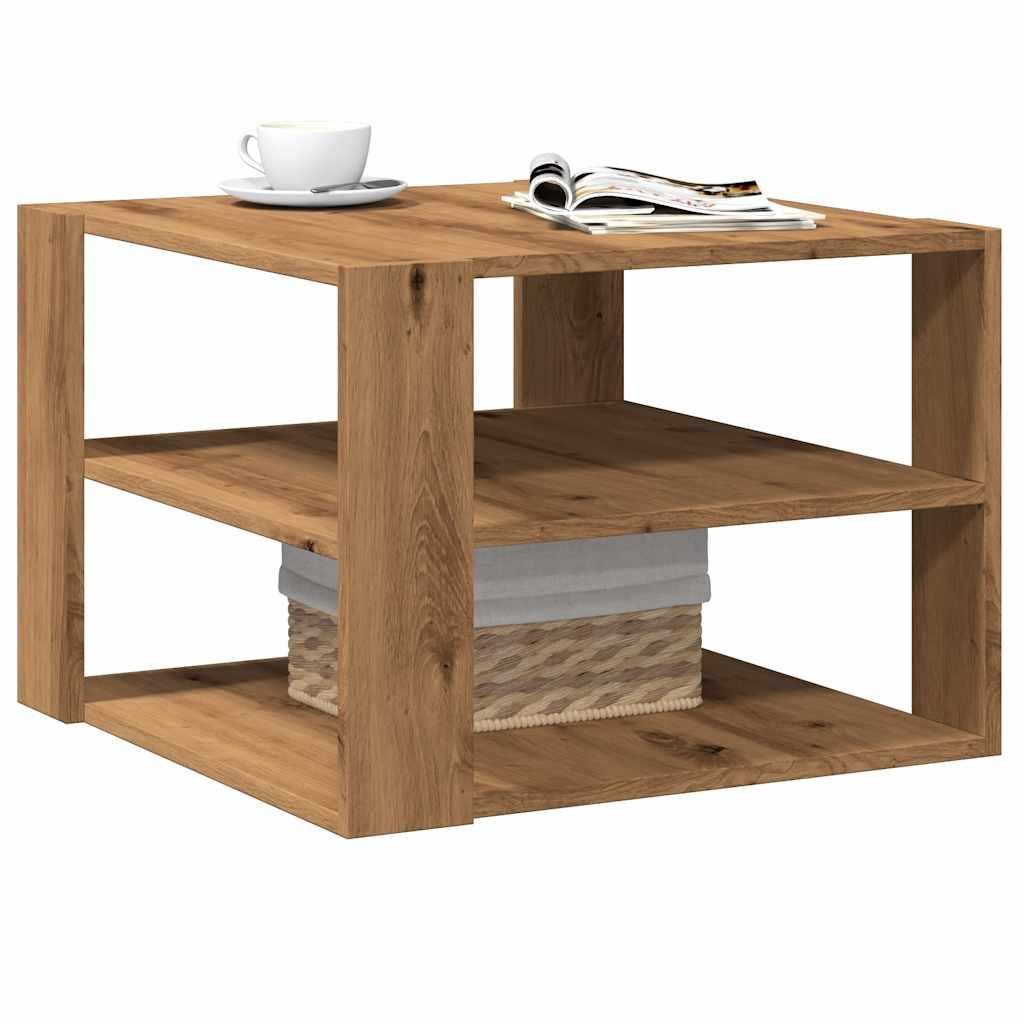 Sofabord 58x58x40 cm konstrueret træ kunsteg
