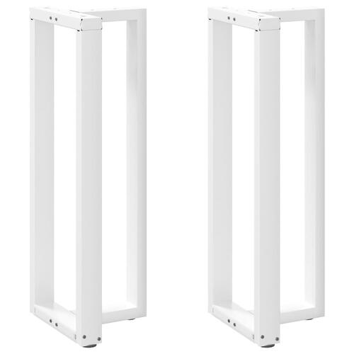 Barbordsben T-formet 2 stk 40x35x(110-111) cm stål hvid