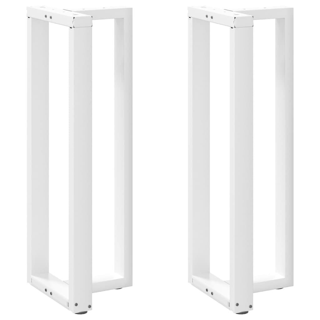 Barbordsben T-formet 2 stk 40x35x(110-111) cm stål hvid