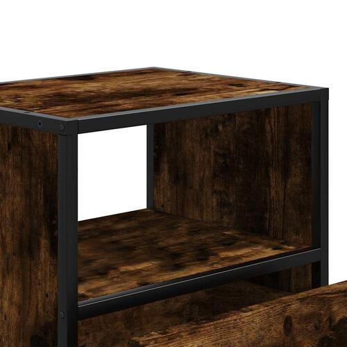 Væghængte sengeborde 2 stk. 40x31x39,5 cm røget egetræsfarve