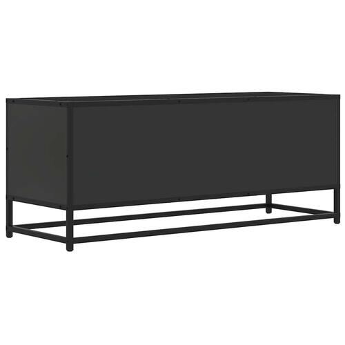 Tv-bord 100x34,5x40 cm konstrueret træ og metal sort