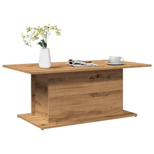Sofabord 102x55,5x40 cm konstrueret træ kunsteg