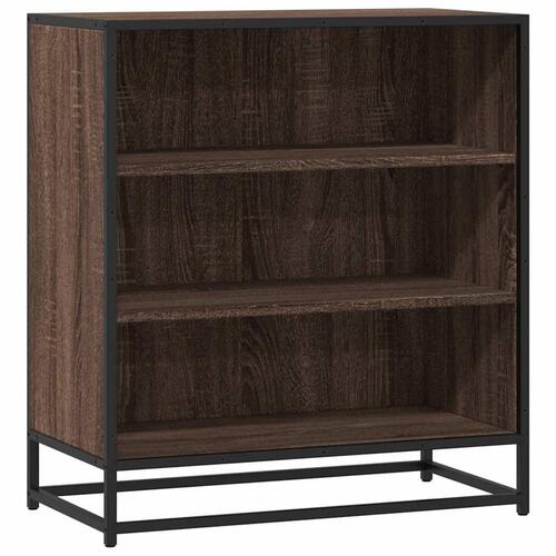 Skab 68x35x76 cm konstrueret træ og metal brun egetræsfarve