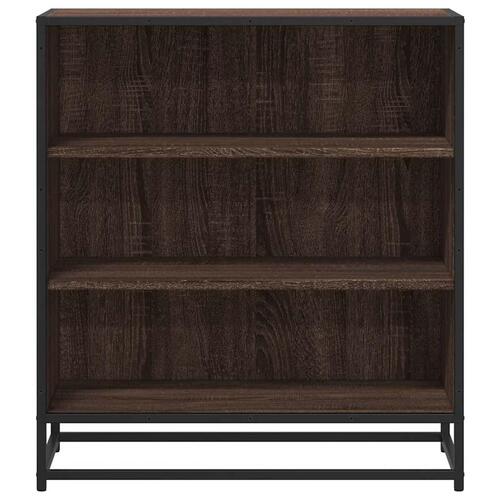Skab 68x35x76 cm konstrueret træ og metal brun egetræsfarve