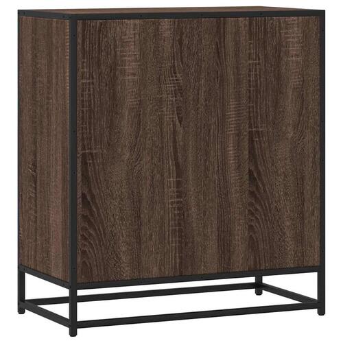 Skab 68x35x76 cm konstrueret træ og metal brun egetræsfarve