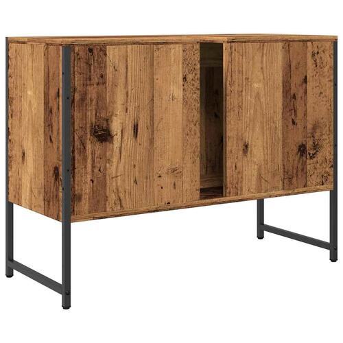 Underskab til badeværelse 80x33x60cm konstrueret træ antikt træ