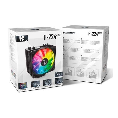 Boxventilator Gaming NOX H-224 Ø 12 cm RGB