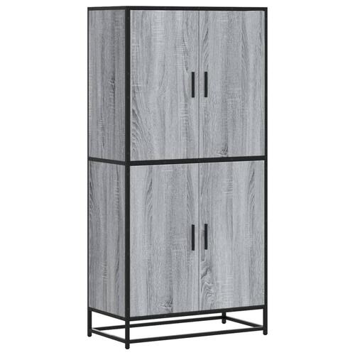 Skab 68x35x139 cm konstrueret træ grå sonoma-eg