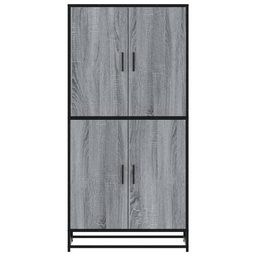Skab 68x35x139 cm konstrueret træ grå sonoma-eg