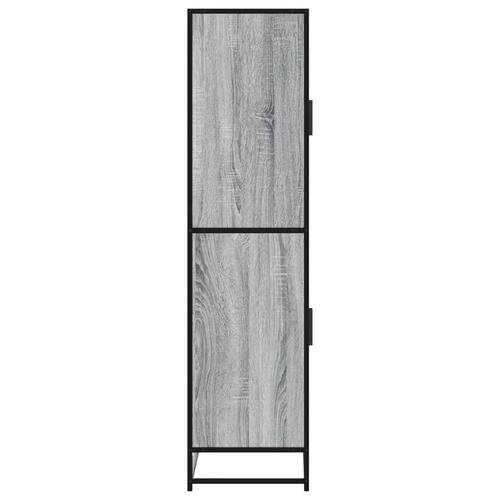 Skab 68x35x139 cm konstrueret træ grå sonoma-eg