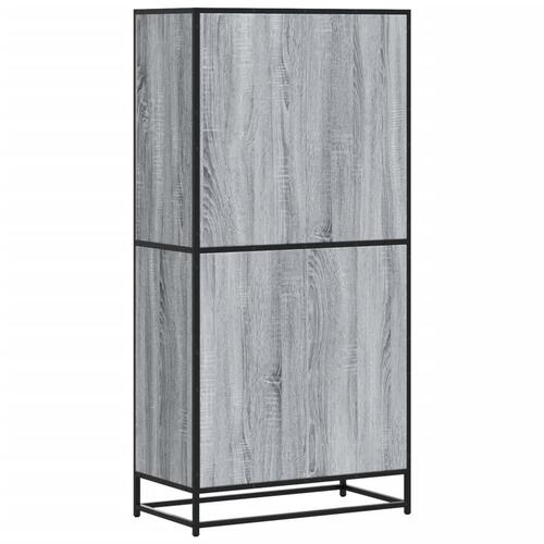 Skab 68x35x139 cm konstrueret træ grå sonoma-eg