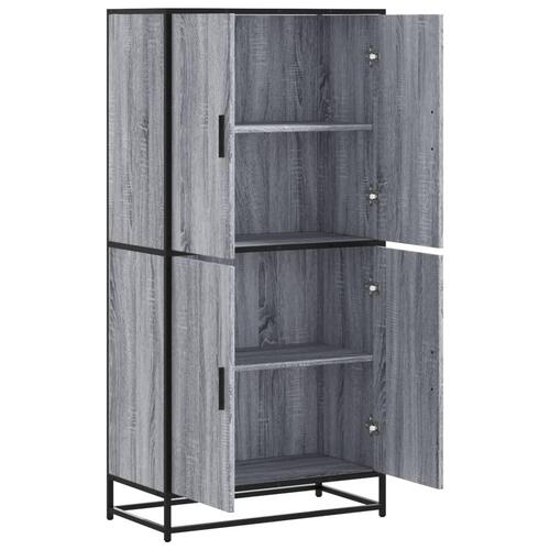 Skab 68x35x139 cm konstrueret træ grå sonoma-eg